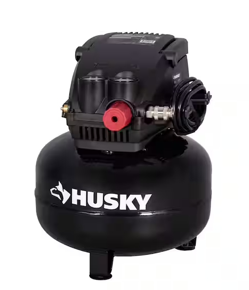 3 Gal. 120 PSI Portable Electric Oil-Free Light Duty Pancake Air Compressor with Fold Down Handle and 1-Quick Coupler