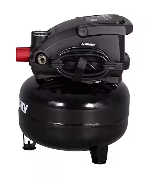 3 Gal. 120 PSI Portable Electric Oil-Free Light Duty Pancake Air Compressor with Fold Down Handle and 1-Quick Coupler