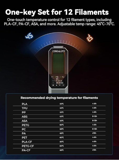 Creality Space Pi Filament Dryer, Filament Storage Box