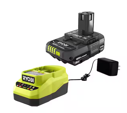 ONE+ 18V Lithium-Ion 2.0 Ah Compact Battery and Charger Starter Kit