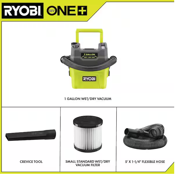 ONE+ 18V Cordless 1 Gal. Wet/Dry Vacuum (Tool Only)