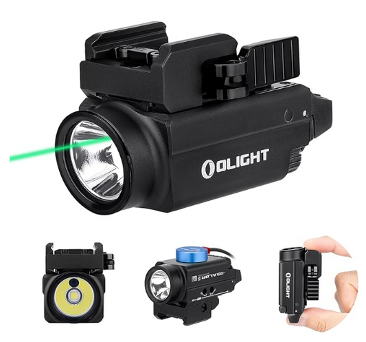 OLIGHT Baldr S 800 Lumens Compact Rail Mount Weaponlight with Green Beam and White LED Combo