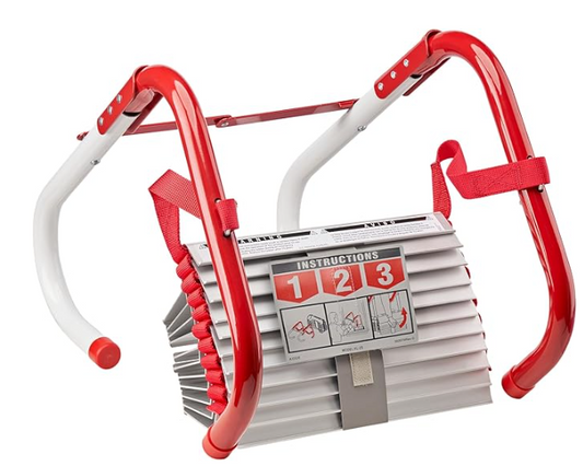 Kidde Fire Escape Ladder, 2-Story Rope Ladder, Extends to 13-Feet