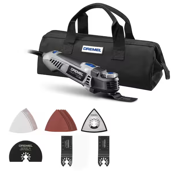 Dremel Multi-Max MM50-02 5 Amp Variable Speed Corded Oscillating Multi Tool Kit with 16 Accessories and Storage Bag