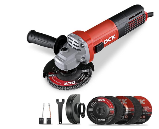 9.0 Amp Angle Grinder, 4-1/2 Inch Electric Grinder, Auxiliary Handle and 2 Safety Guards KSM09