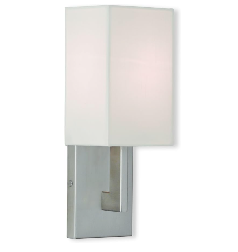 Livex Lighting 51101-91 Transitional One Light Wall Sconce from Hollborn Collection in Pwt