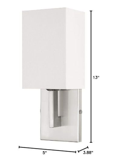 Livex Lighting 51101-91 Transitional One Light Wall Sconce from Hollborn Collection in Pwt