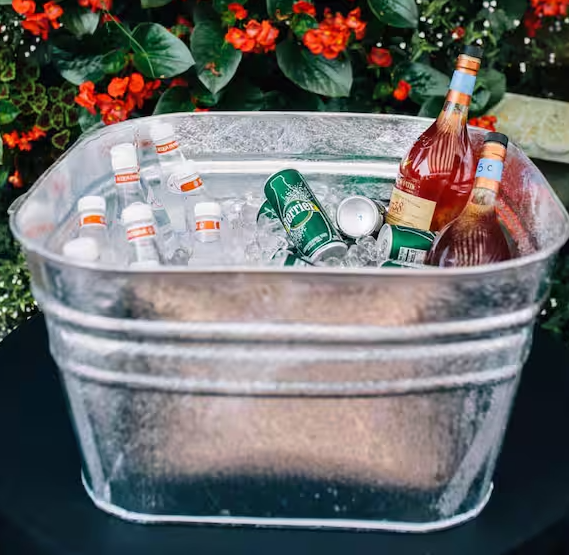 12 Gal. Hot Dipped Steel Square Tub