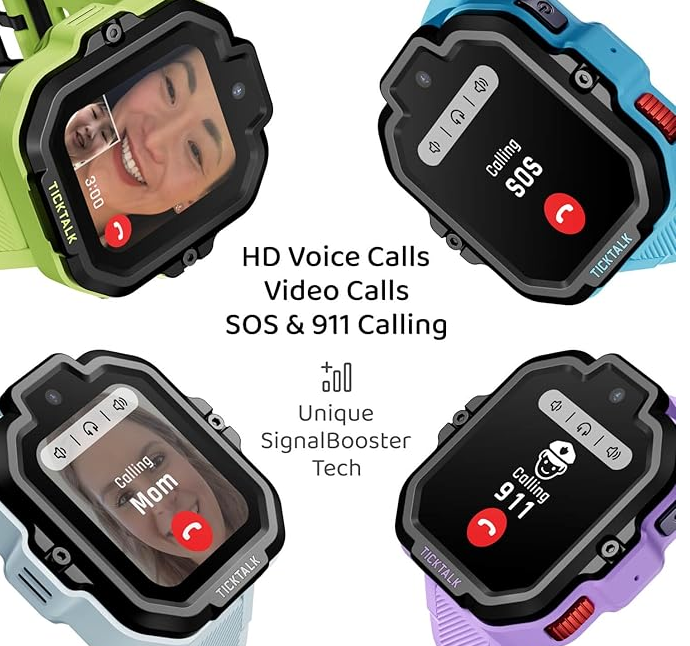 TickTalk5 Smart Watch for Kids with GPS Tracker, Video Calling, Texting, and Parental App