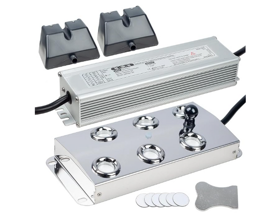 Ultrasonic Mist Maker Fogger Machine, Industrial Humidifier Fog Machine with Floats for Halloween Atmosphere Vegetable Preservation and Landscape (6 Head)