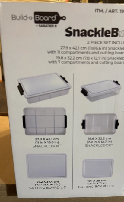 Sabatier Snacklebox 2 Piece Set with Cutting Board Lids