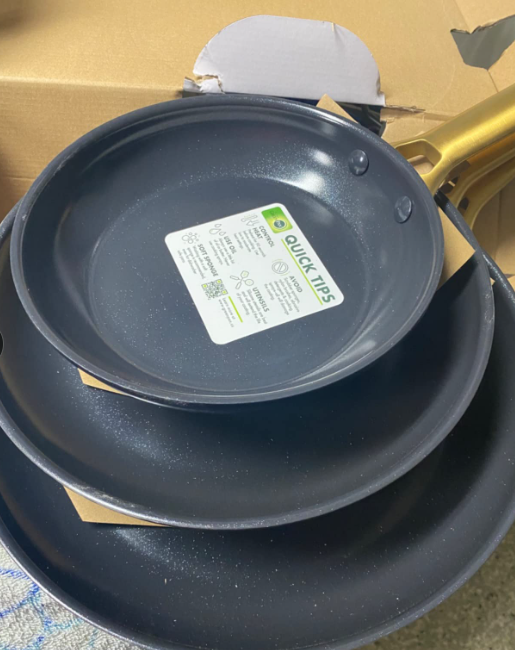 GreenPan Jewel Pro Ceramic Non-Stick 3-piece Fry Pan Set - Size 8, 10, 12