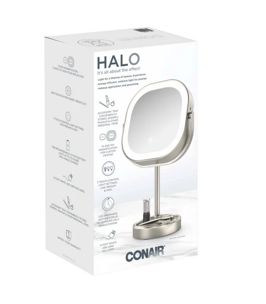 Conair LED Double-Sided 1x/10x Vanity Mirror