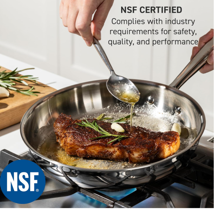 T-Fal Pro Tri-Ply Stainless Steel Cookware Set, 3-Piece Induction Cookware