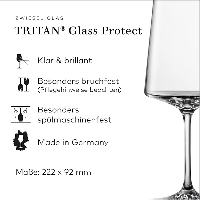 Zwiesel Glas Allround Echo Set of 4 Modern Wine Glasses with Special Base Plate
