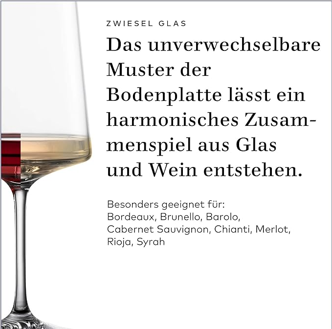 Zwiesel Glas Allround Echo Set of 4 Modern Wine Glasses with Special Base Plate