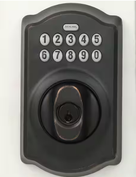 Schlage BE365 V CAM 716 Camelot Keypad Deadbolt
