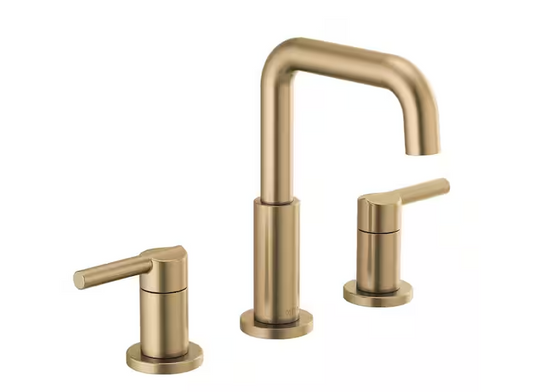 Delta Nicoli Brushed Gold Faucet 3 Hole, 8 Inch Widespread Bathroom Sink Faucet for Vanity