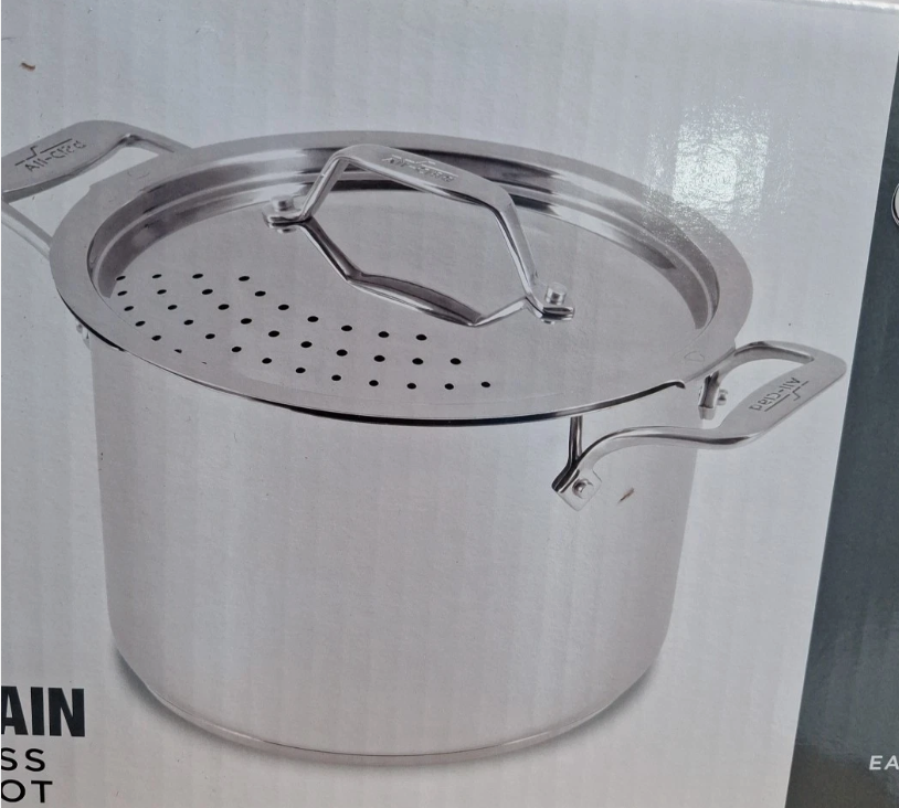 All-Clad All Clad Simply Strain Stainless Steel Stockpot W/ Lid 8 Quart