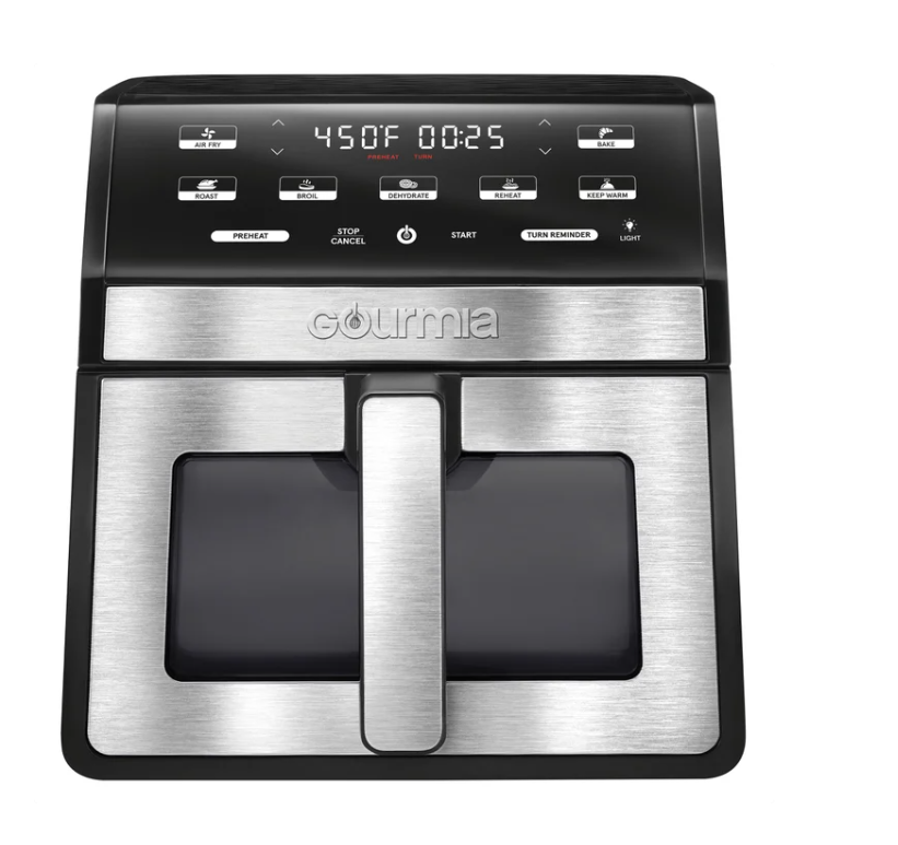 Gourmia Digital 8 qt Air Fryer, Black - Window, Light