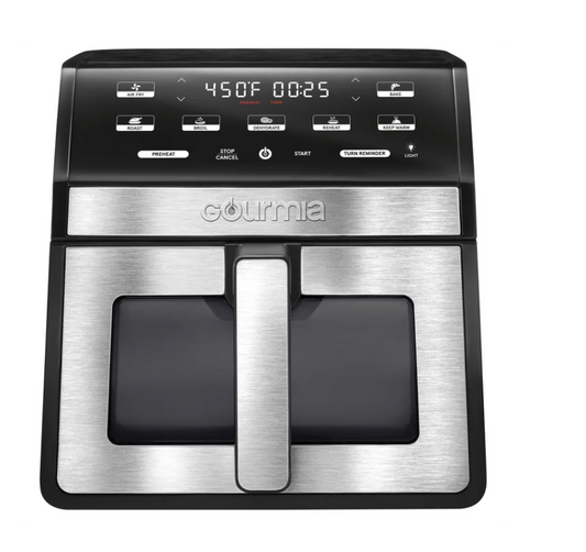Gourmia Digital 8 qt Air Fryer, Black - Window, Light