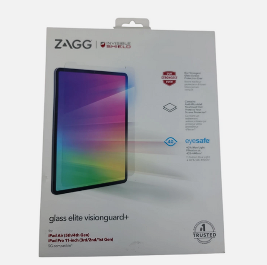 ZAGG Glass Elite VG 11-inch Apple iPad Pro (3rd/2nd/1st Gen) iPad Air Gen. 4 / 5