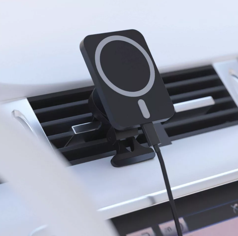 Just Wireless Magnetic Charging for MagSafe Charger Car Mount - Black