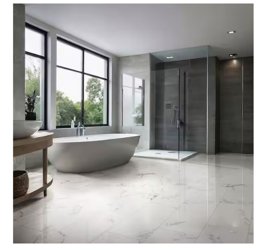 Carrara White Marble Look Polished