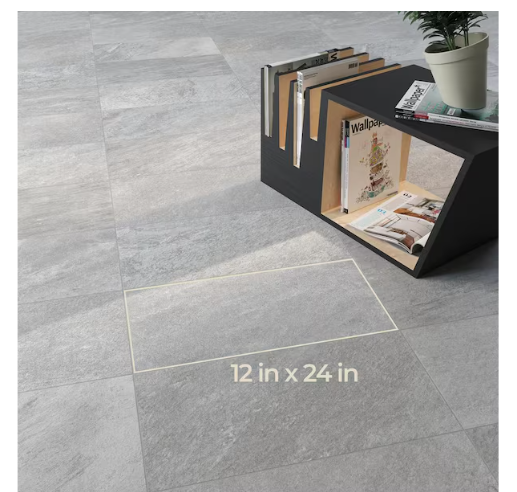 Alpe Graphite Matte 12 in. x 24 in. Quartzite Stone Look Porcelain Floor and Wall Tile (15.50 sq. ft./Case)