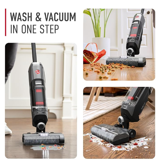 Hoover ONEPWR Streamline Cordless Hard Floor Cleaner Machine with Self-Cleaning System, Wash & Dry Modes for Hardwood, Luxury Vinyl & Tile