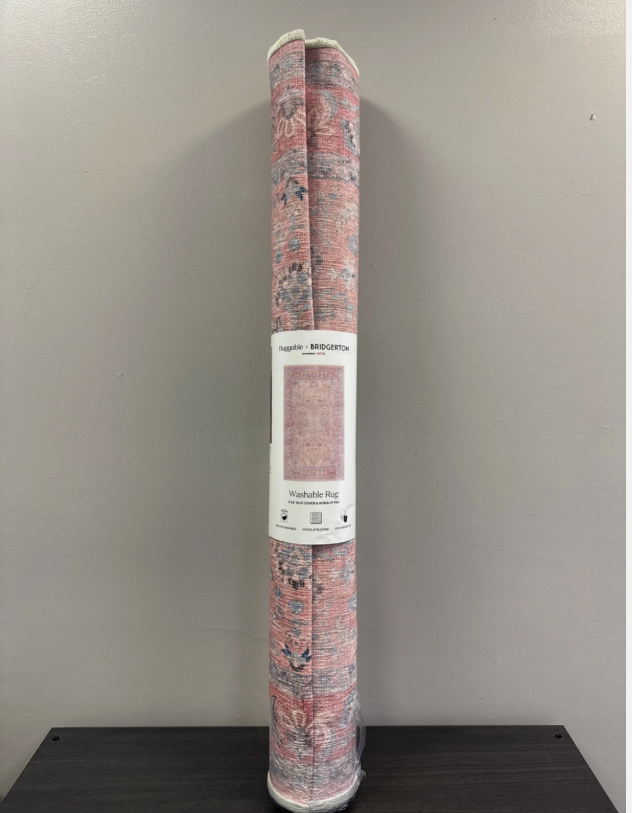 Ruggable 3'x5' Washable Bridgerton Debutante's Dream Area Rug Rose