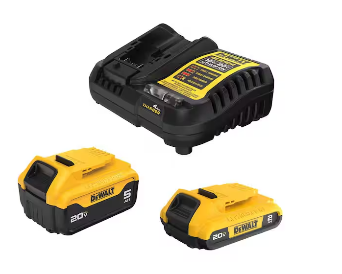 20V MAX Lithium-Ion Battery Kit with 5.0Ah and 2.0Ah Battery and Charger