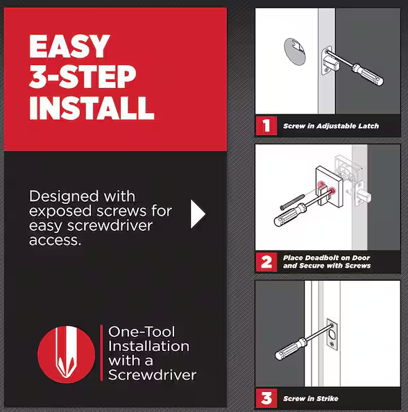 Trafford Keyed Entry Handle and Single Cylinder Deadbolt Combo Pack featuring SmartKey Security in Satin Nickel