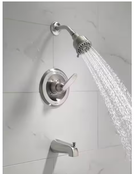 Foundations 1-Handle Tub and Shower Faucet Trim Kit in Stainless