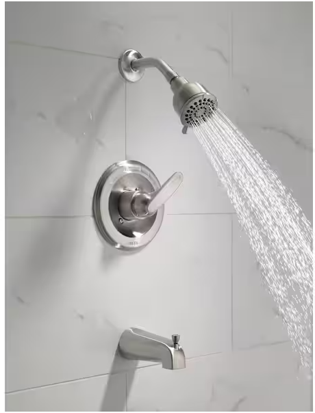 Foundations 1-Handle Tub and Shower Faucet Trim Kit in Stainless
