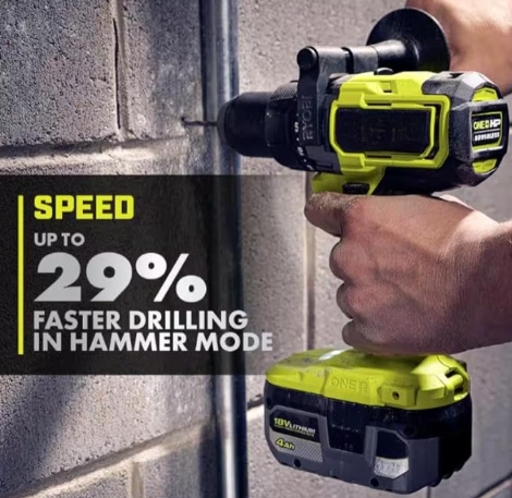 PBLHM101B Fits For RYOBI HP 18V Brushless Cordless 1/2 in. Hammer Drill (Tool Only)