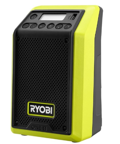 RYOBI 18V ONE+ Compact Bluetooth Radio 4X Sound Clarity