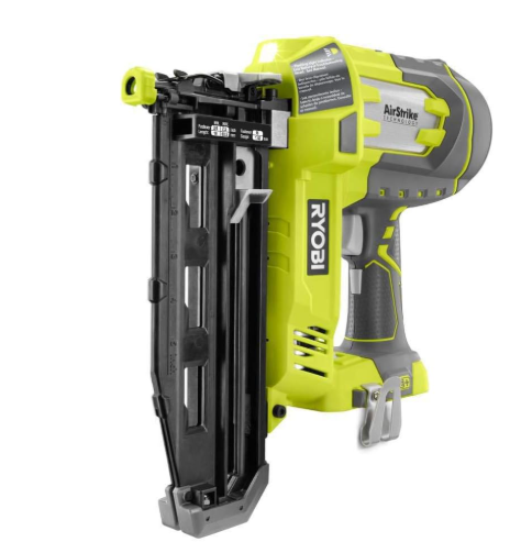 Ryobi P325 One+ 18V Lithium Ion Battery Powered Cordless 16 Gauge Finish Nailer (Battery Not Included, Power Tool Only)
