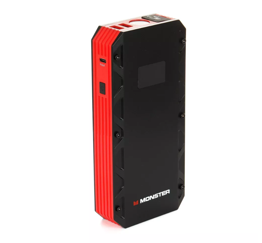 Monster 8000MAH Portable Jump Starter Power Bank and Flashlight