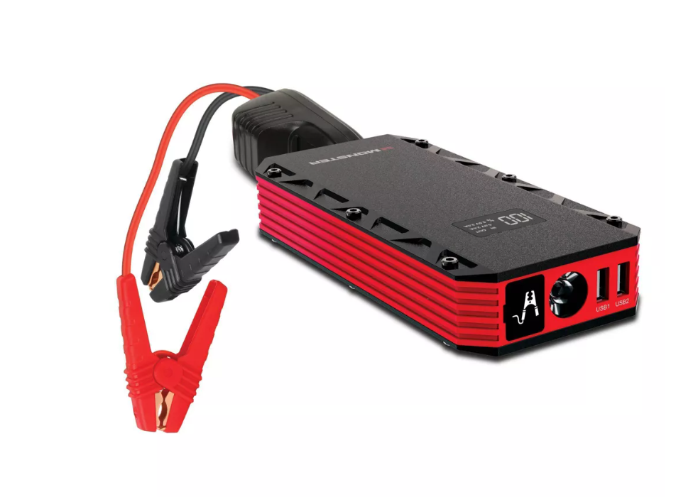 Monster 8000MAH Portable Jump Starter Power Bank and Flashlight