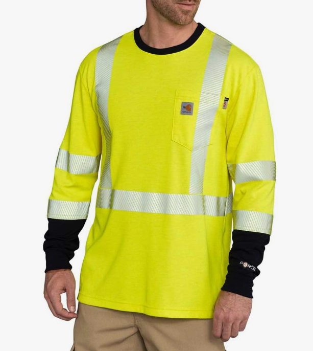 Carhartt Men's big-tall Flame Resistant High Visibility T-shirt Class 3