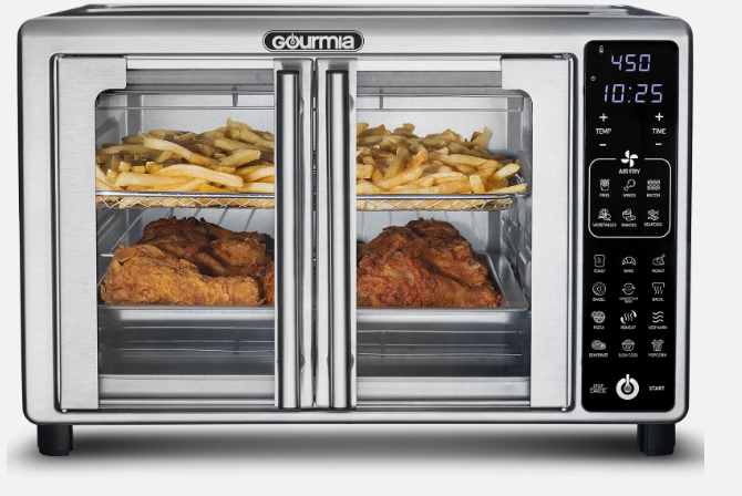 Gourmia French Door 6-Slice Digital Toaster Oven Air Fryer (Used Good)