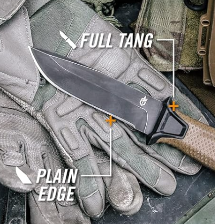 GERBER StrongArm Fixed Blade Knife with Serrated Edge - Coyote Brown