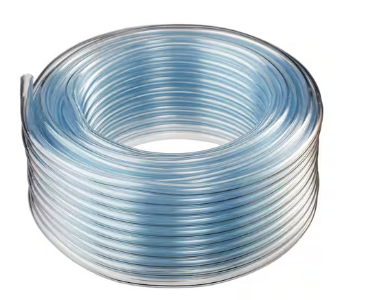 1/2 in. I.D. x 5/8 in. O.D. x 100 ft. Crystal Clear Flexible Non-Toxic, BPA Free Vinyl Tubing