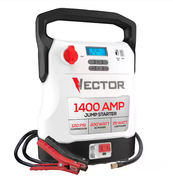 1400 Amp Jump Starter, Compressor, USB and AC Power