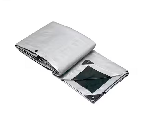 10 ft. x 20 ft. Silver Heavy Duty Canopy Tarp