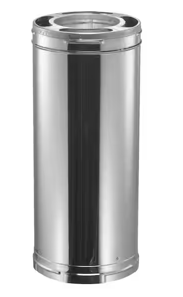 DuraPlus All-Fuel Chimney 6in. X 36in. Diameter Chimney Pipe, Stainless Steel
