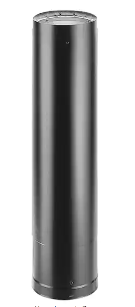 Model DVL Double Wall Stove Pipe 6in. Diameter x 40in. to 68in. Telescoping Stove Pipe Length
