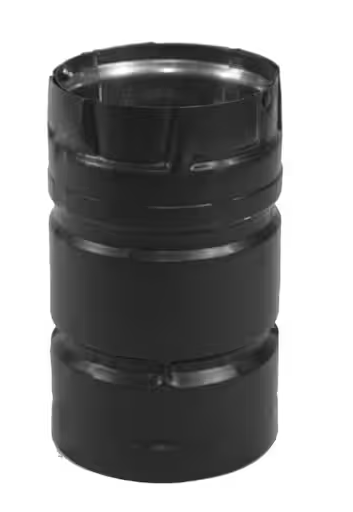 PelletVent for Multi-Fuel 3in. Diameter X 6in. Straight Pipe Length, Black