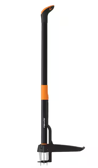 34 in. Stand up 4 Claw Long Handle Weed Puller Tool; Heavy Duty Garden, Lawn and Dandelion Weeder, Easy-Eject No Bending